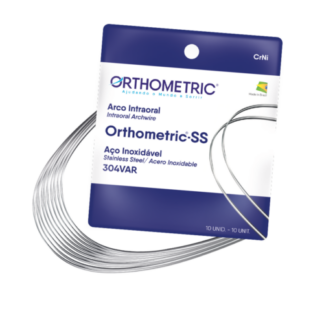 Arcuri SS din oțel inoxidabil Orthometric — FORMĂ OVOIDĂ, pachet 10